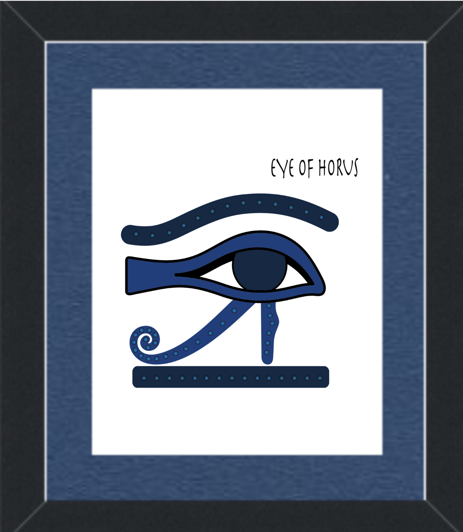 Blue Eye of Horus Framed Wall Art