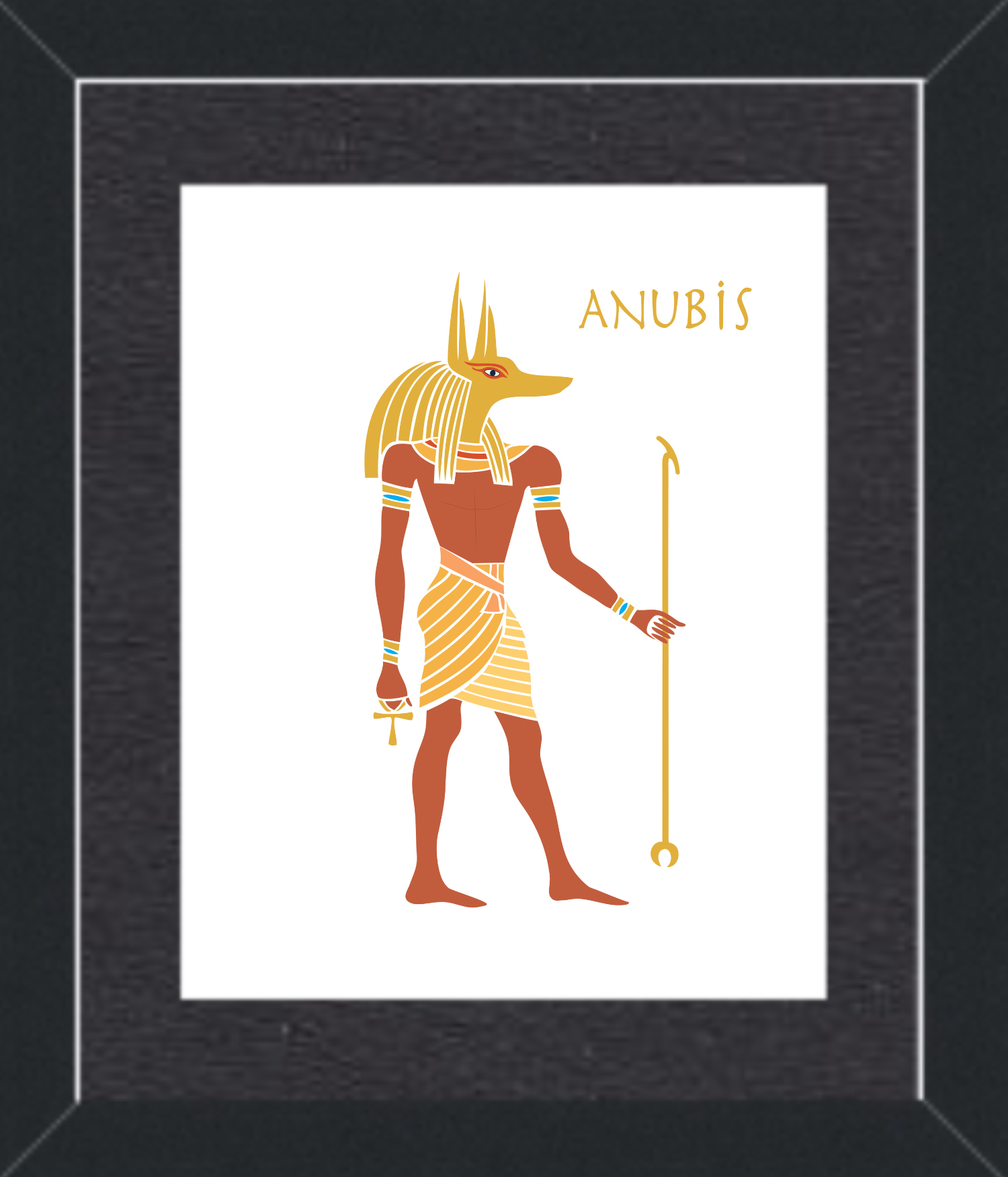 Gold Anubis Framed Wall Art