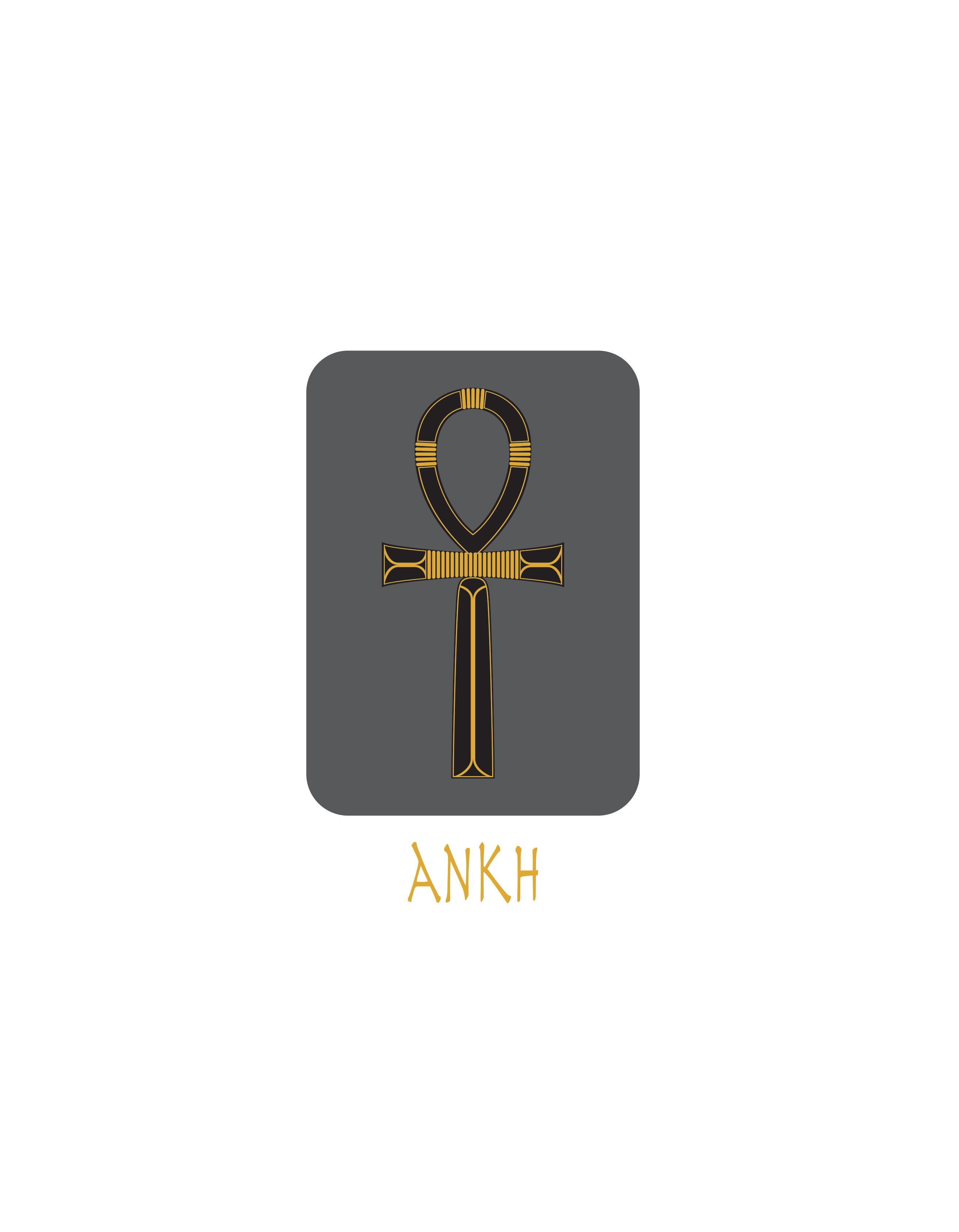 Mens Ankh Zip-Up Hoodie