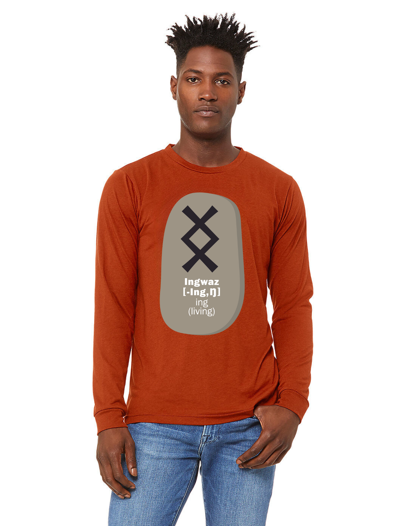 Mens Viking Ingwaz Rune Long Sleeve