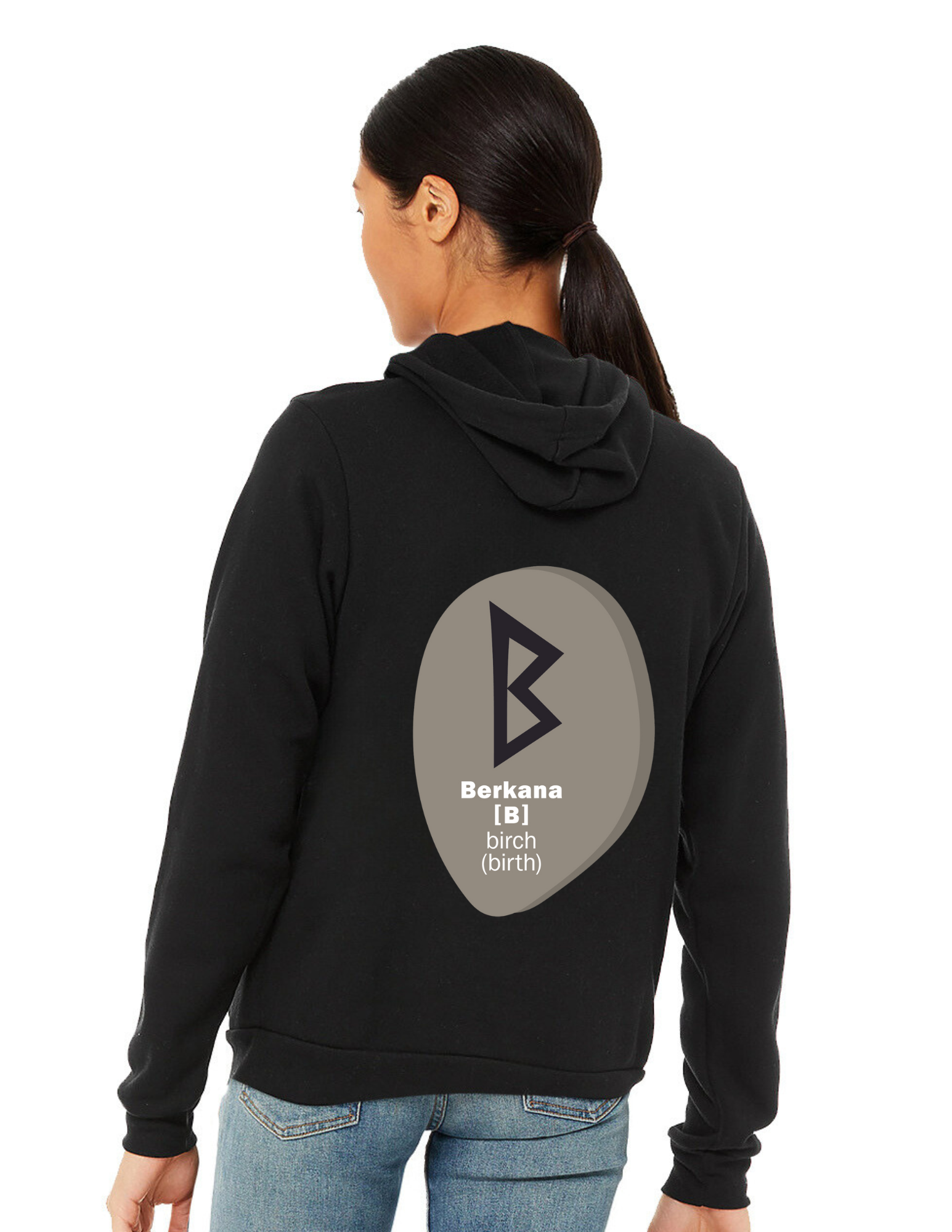 Womens Viking Berkana Rune Zip-Up Hoodie