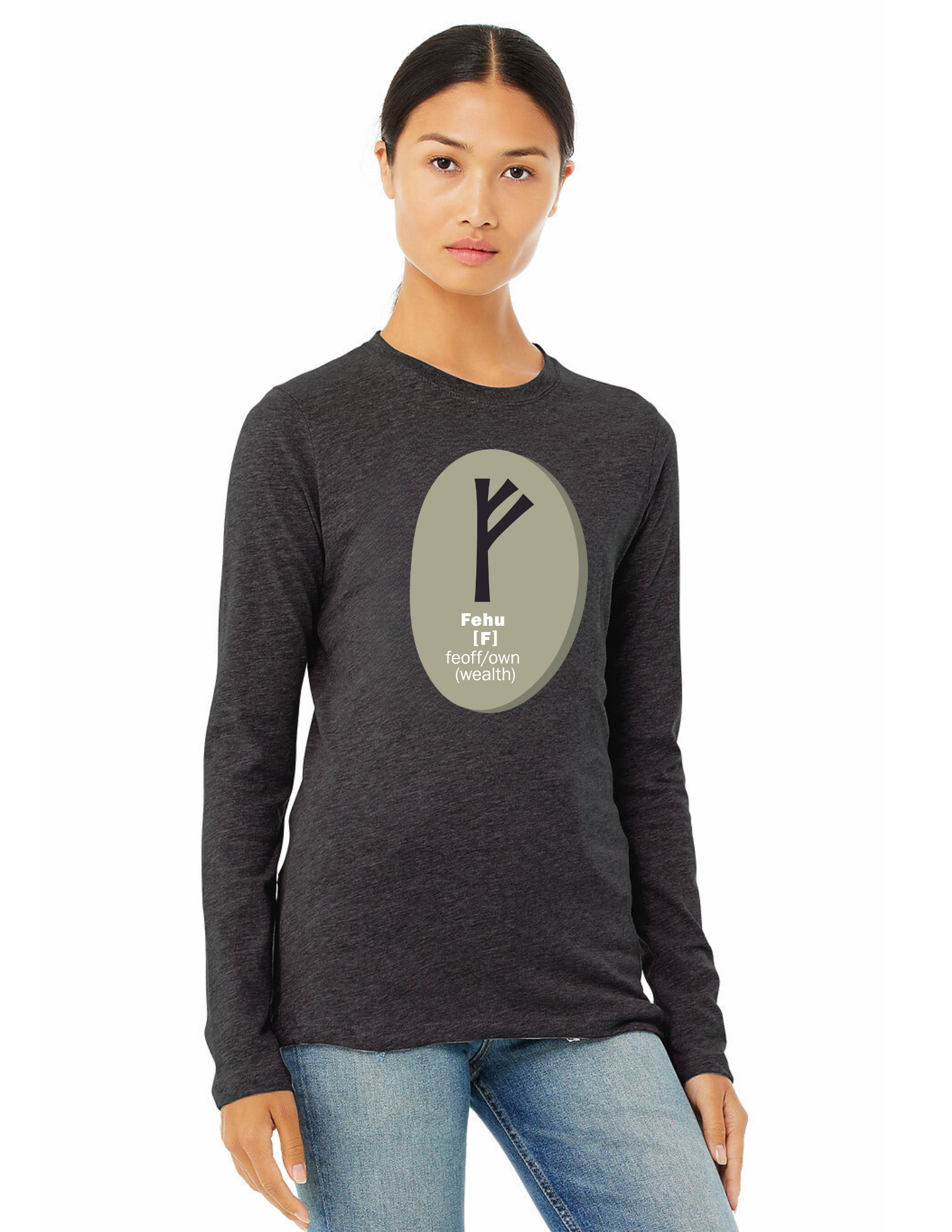 Womens Viking Fehu Rune Long Sleeve