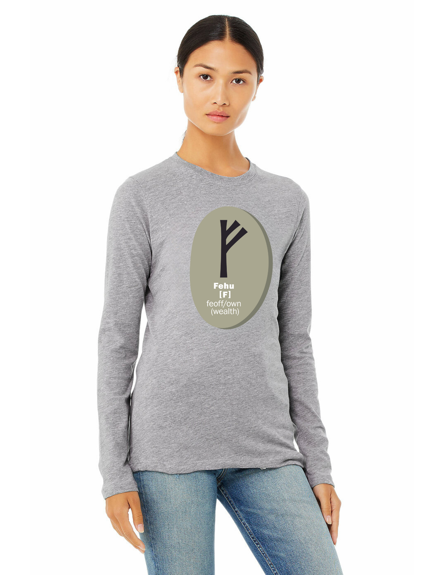 Womens Viking Fehu Rune Long Sleeve