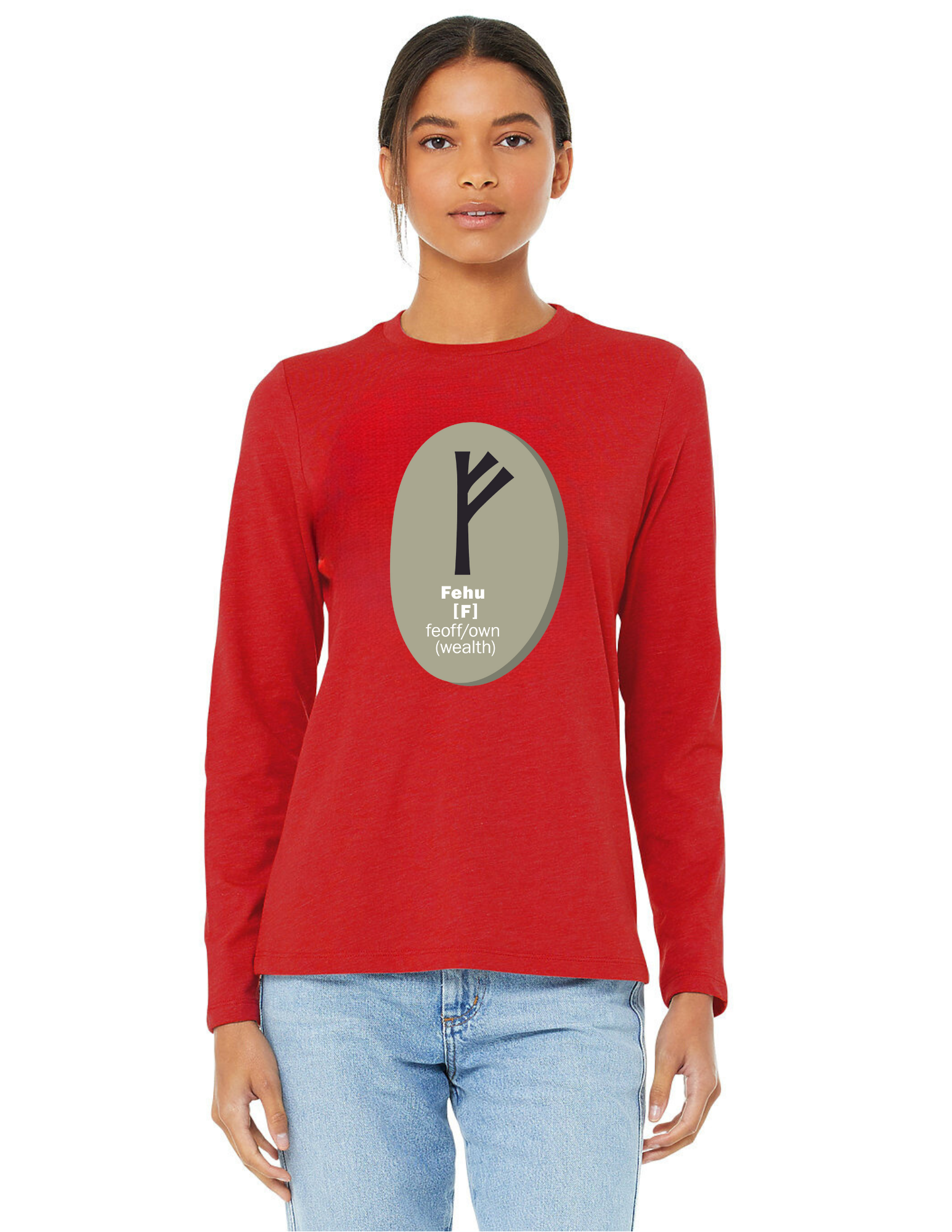 Womens Viking Fehu Rune Long Sleeve