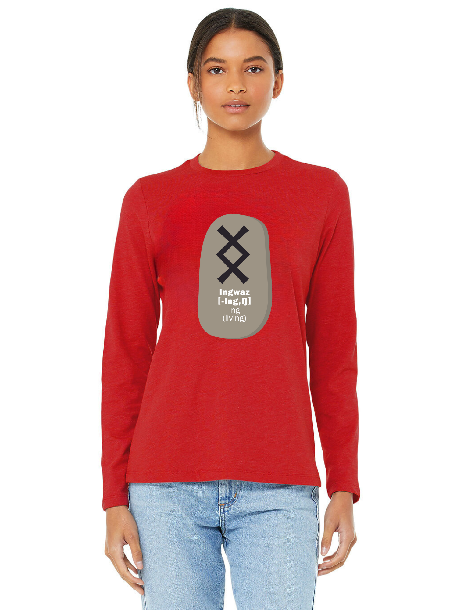 Womens Viking Ingwaz Rune Long Sleeve