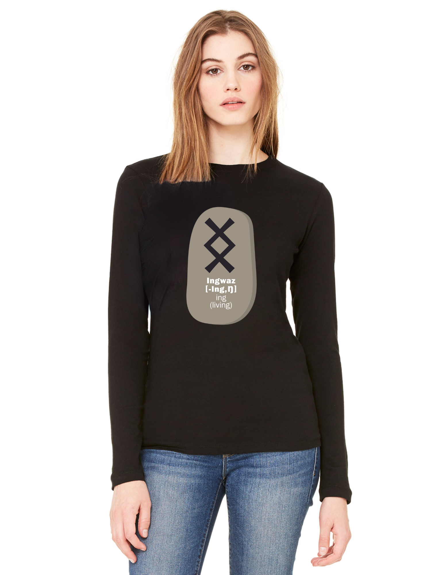 Womens Viking Ingwaz Rune Long Sleeve