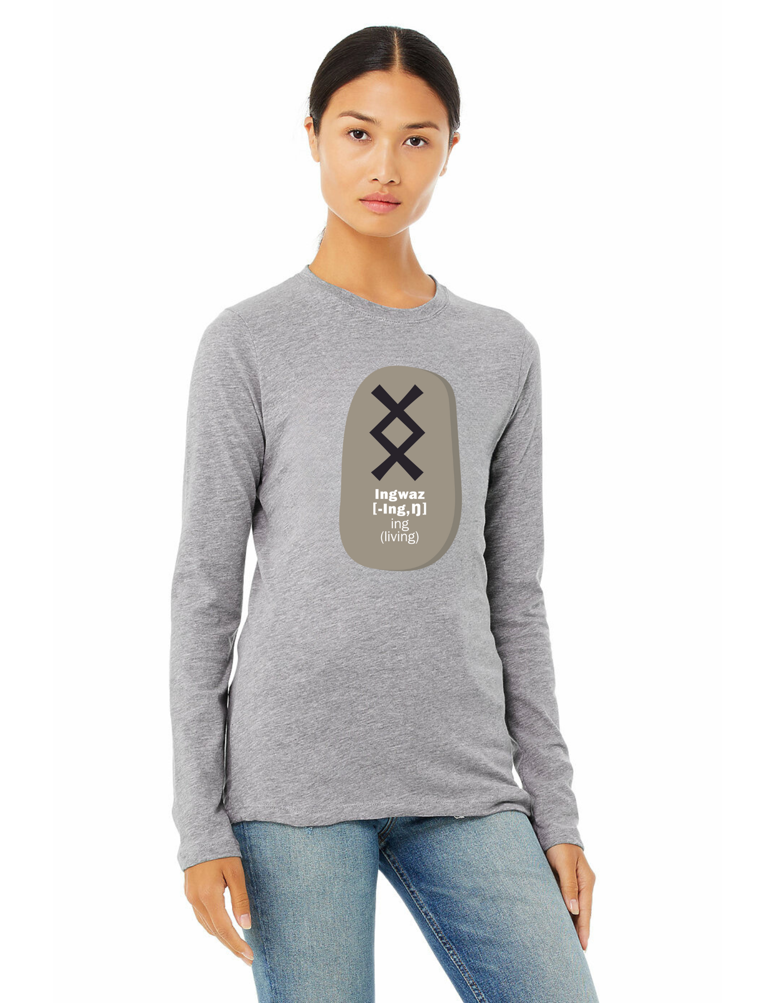 Womens Viking Ingwaz Rune Long Sleeve