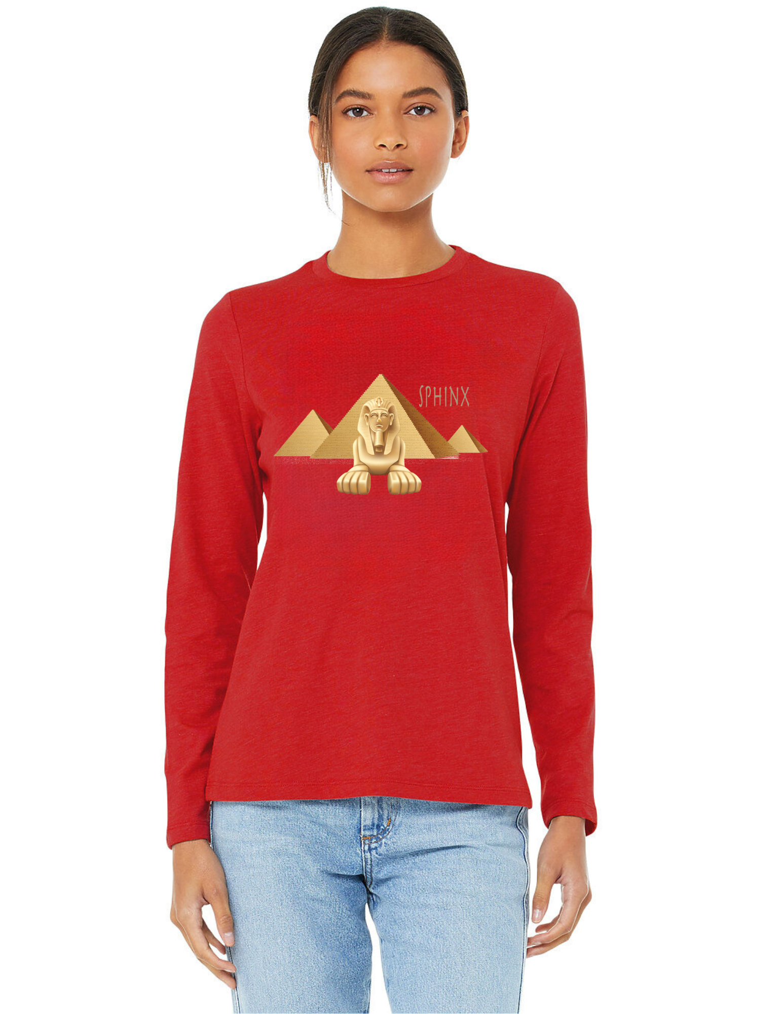 Womens Egyptian Sphinx Long Sleeve