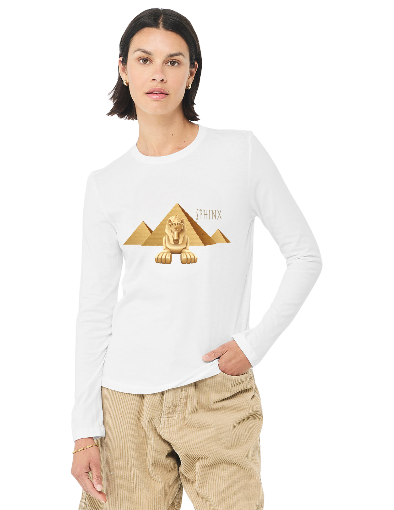 Womens Egyptian Sphinx Long Sleeve